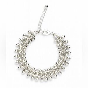 ✨ Elegant Adjustable Srarement Silver Link Bracelet 🌿 💎